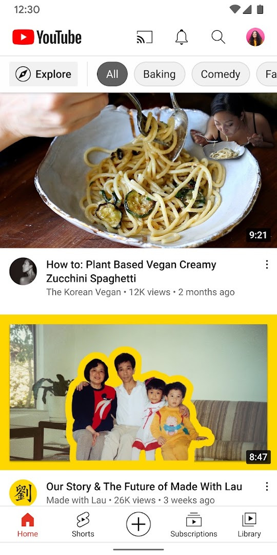 YouTube Explore page highlighting trending videos and popular topics