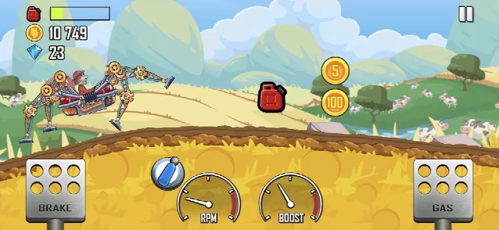 Daily challenge screen with event rewards and collectible coins