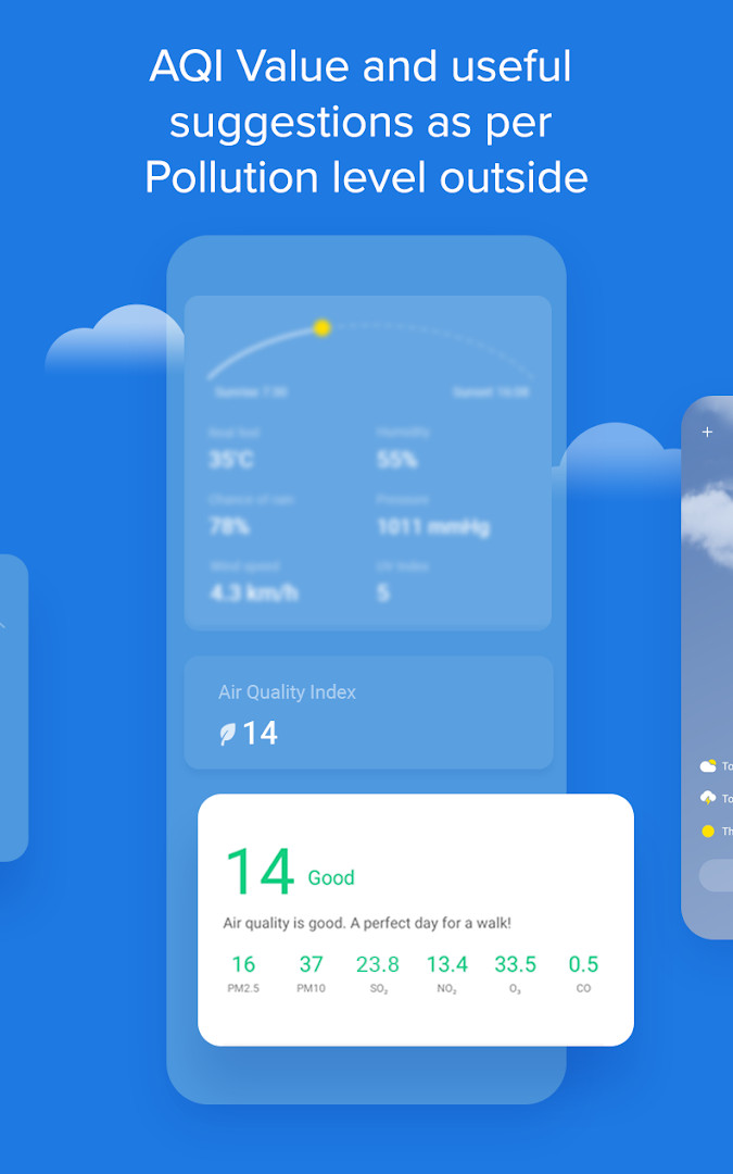 Weather - By Xiaomi dynamic interface adapting to current outdoor weather conditions