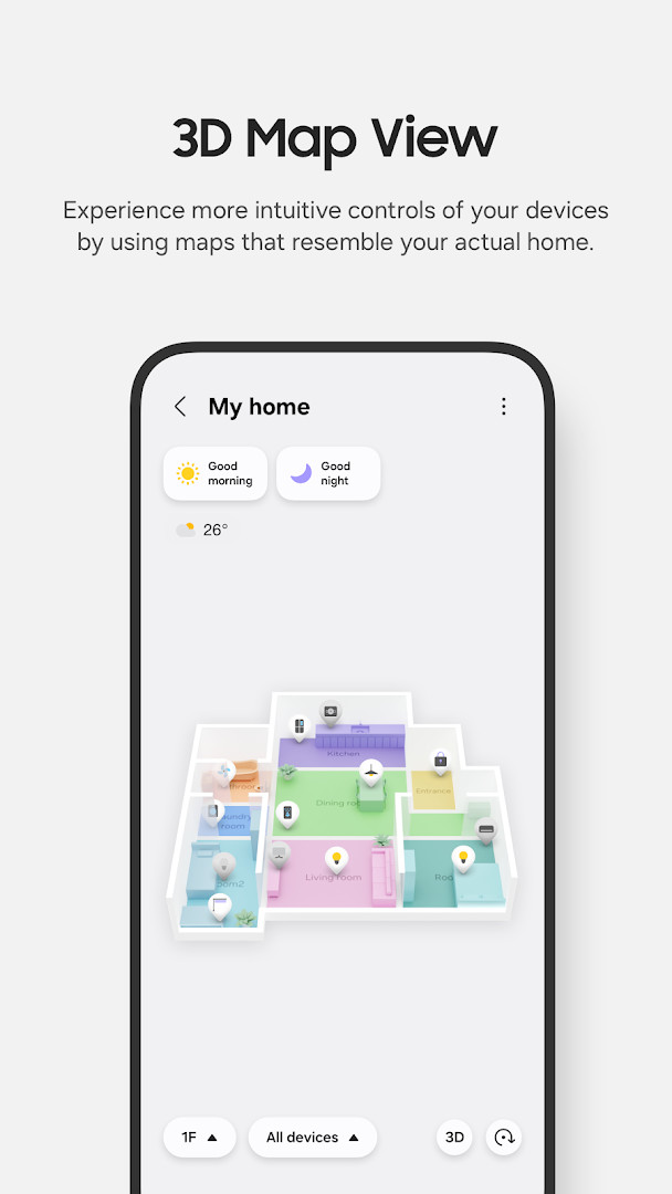 SmartThings routine setup screen with time and condition triggers