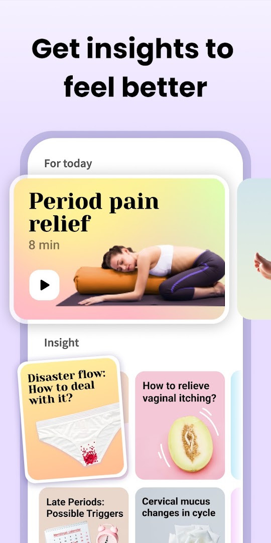 Period Calendar Period Tracker symptom and mood diary for daily health notes