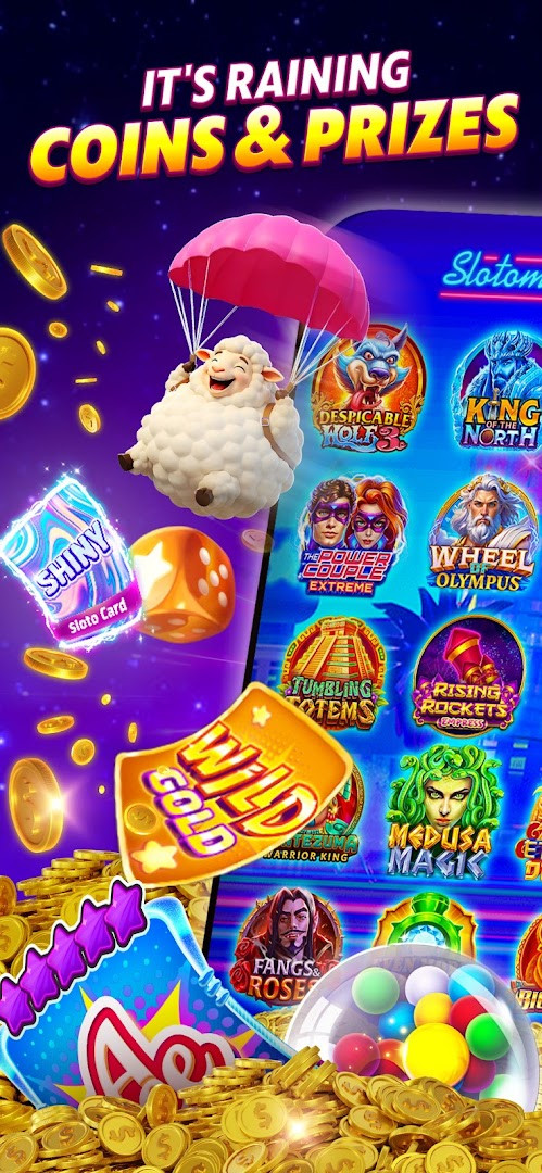SlotomaniaTM Slots Casino Games screenshot showing a slot machine game