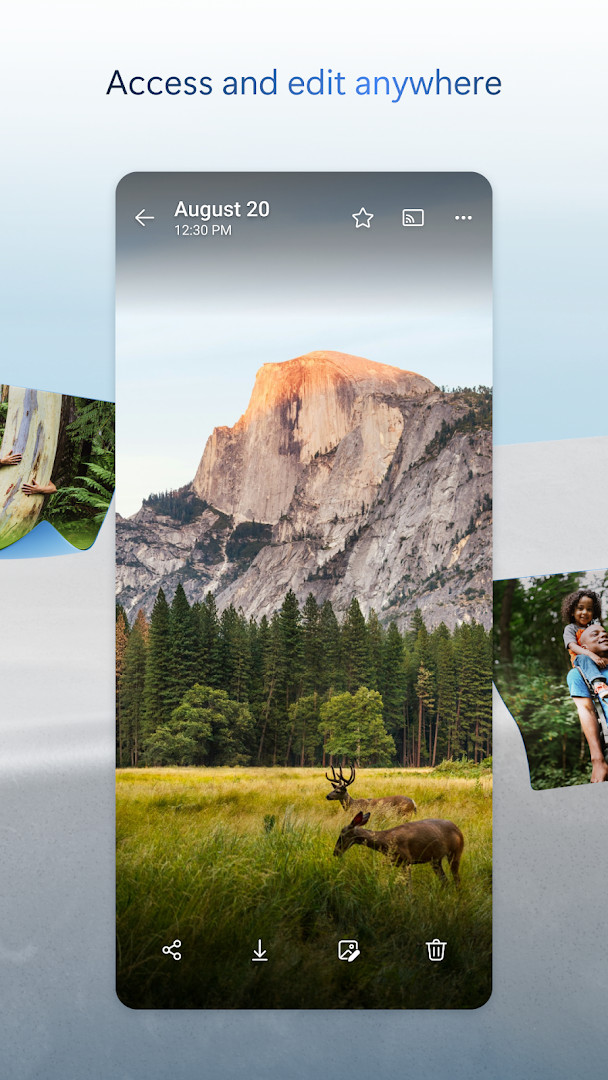 Document scanning mode capturing a page with crop and adjust tools