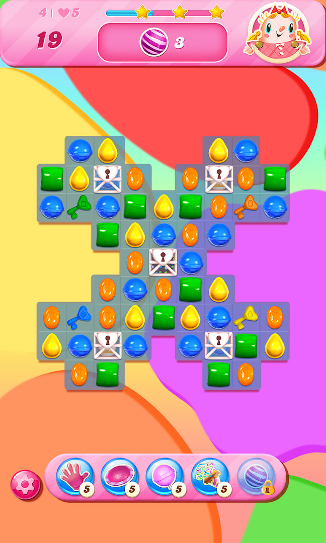 Candy Crush Saga special candy combo explosion.