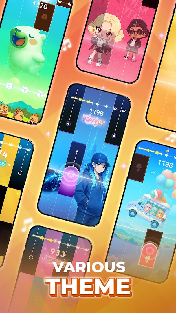 Magic Tiles 3TM - Piano Game screenshot with vibrant visuals and smooth gameplay effects