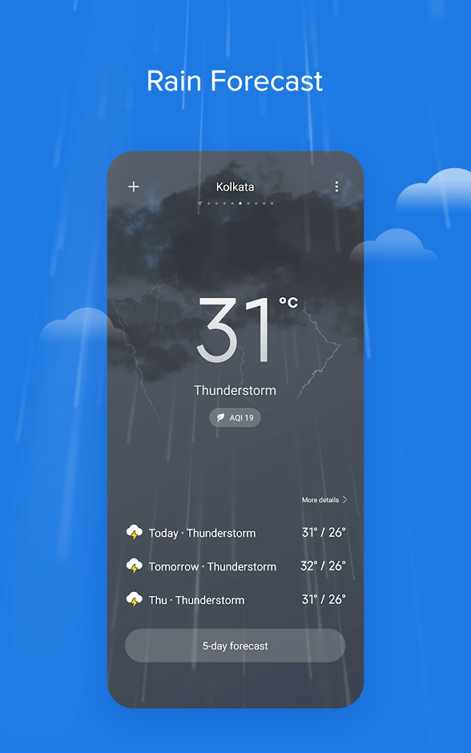 Weather - By Xiaomi hourly weather updates with temperature and wind speed information