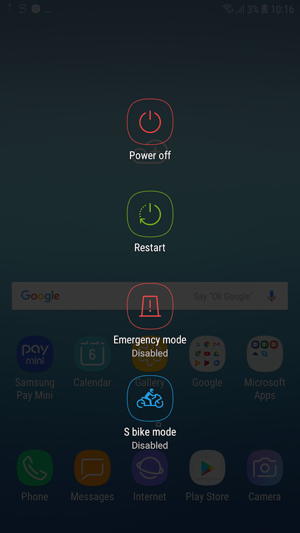 S bike mode main screen showing the urgent call filter and auto-answer toggle.