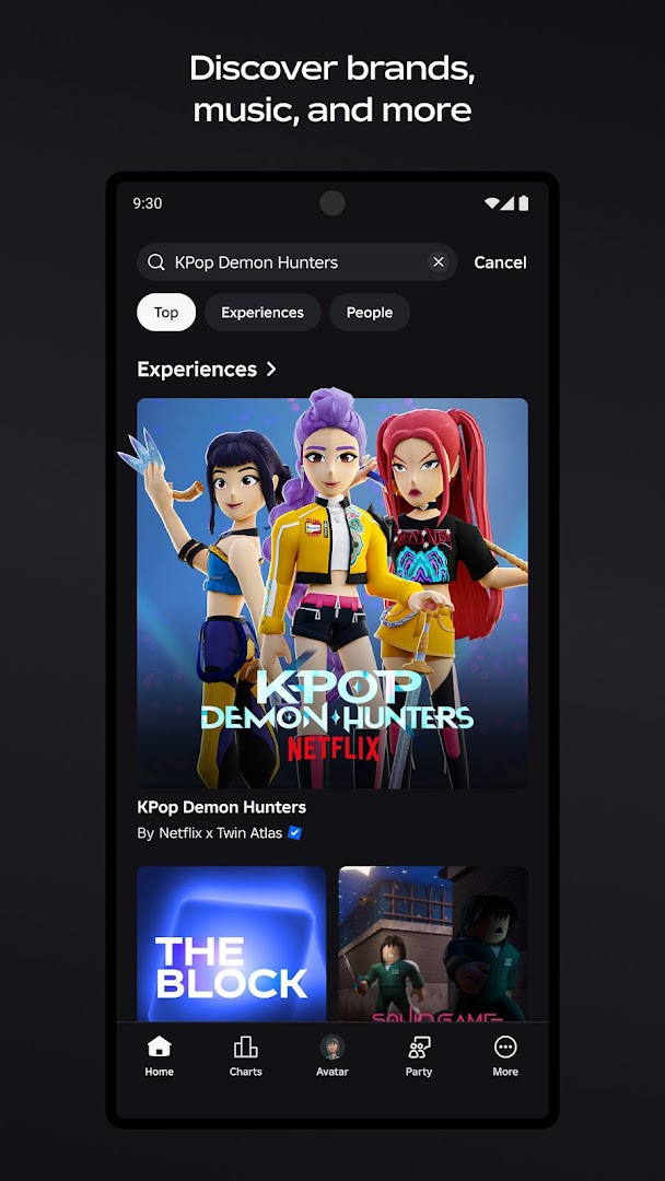 An avatar customization screen in Roblox with clothing and accessory options