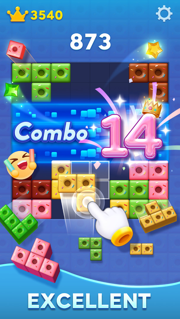 Block Blast! offline play screen indicating no WiFi needed