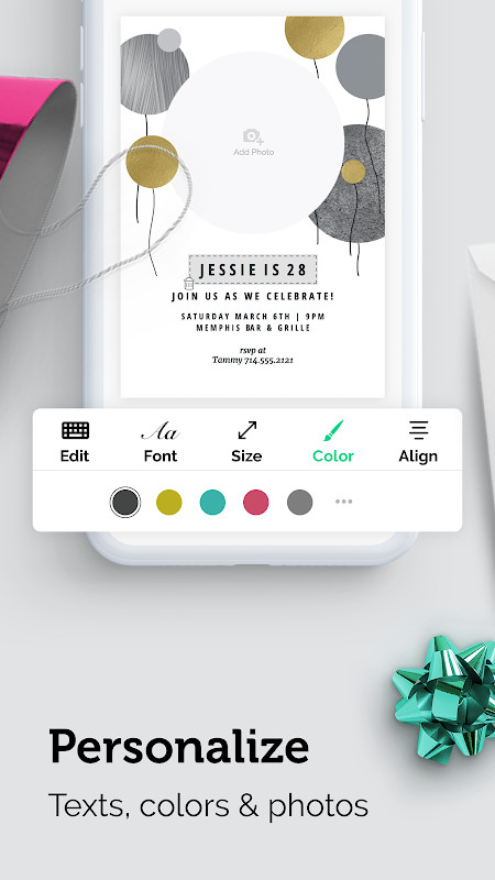 Invitation Maker: Cards & RSVP comment wall for guest messages