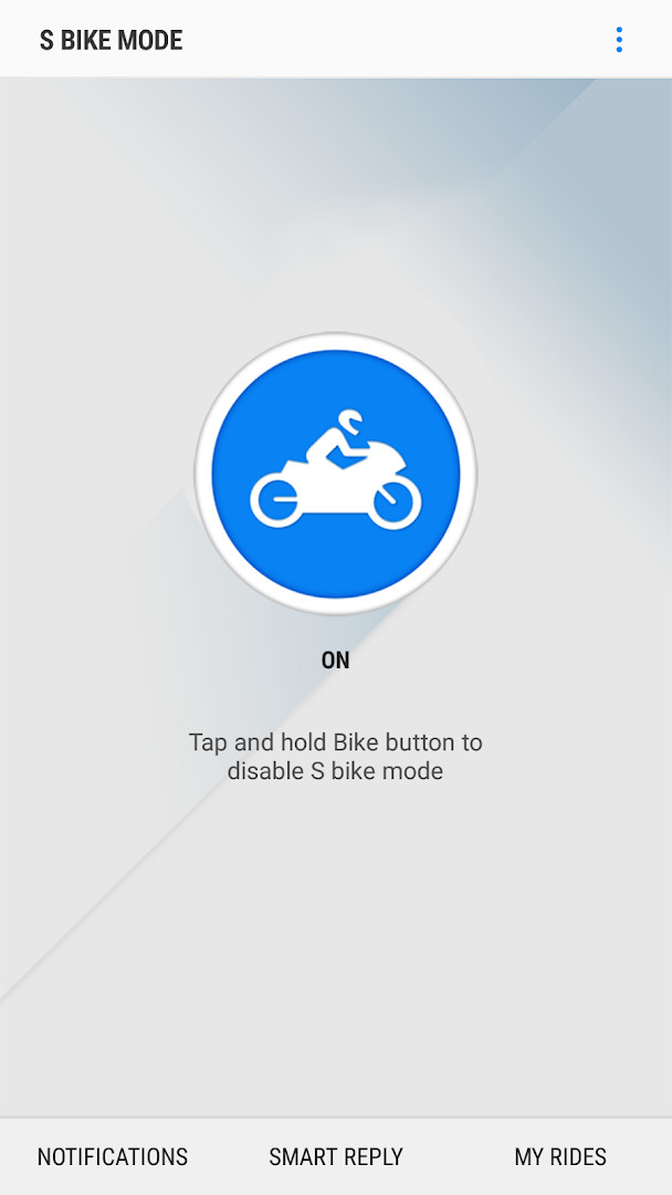 S bike mode settings for motion lock, smart reply, and notification preferences.