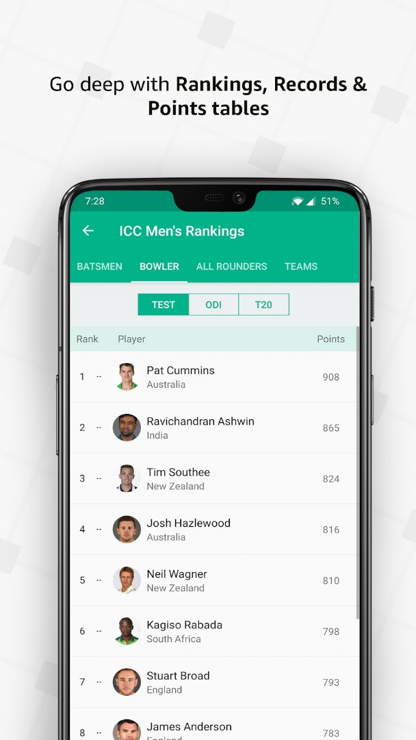 Cricbuzz app notification settings for live match alerts.