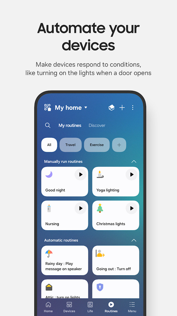 SmartThings screen showing offline device diagnostics and recovery options