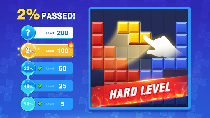 Block Blast! game over screen with your final score and retry button