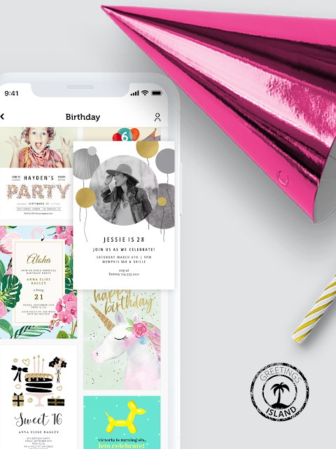 Invitation Maker: Cards & RSVP uploading your own artwork design