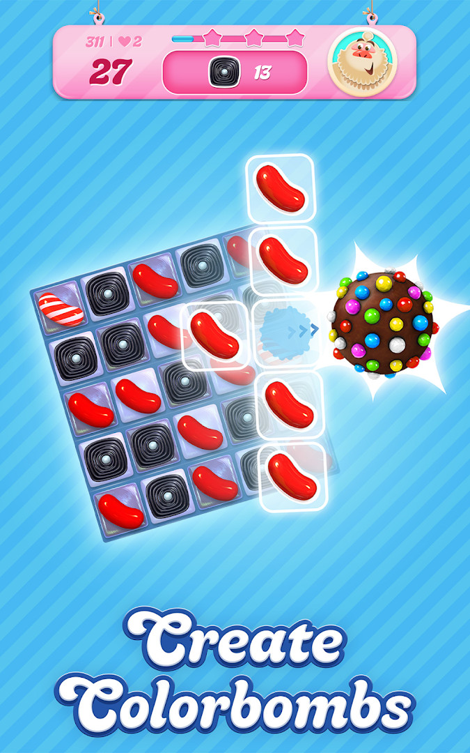 Candy Crush Saga daily reward pop-up with gift.