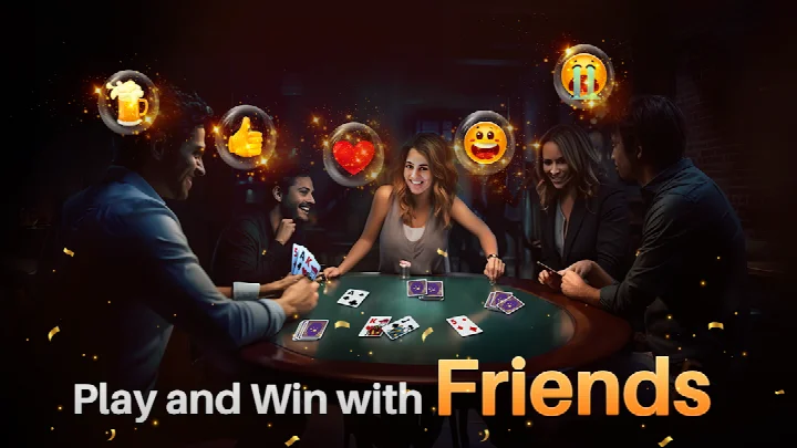Teen Patti Gold:3 Patti Rummy chat and gift feature for sending emojis to other players