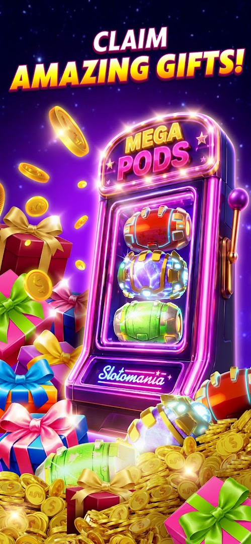 SlotomaniaTM Slots Casino Games screenshot of the welcome bonus screen