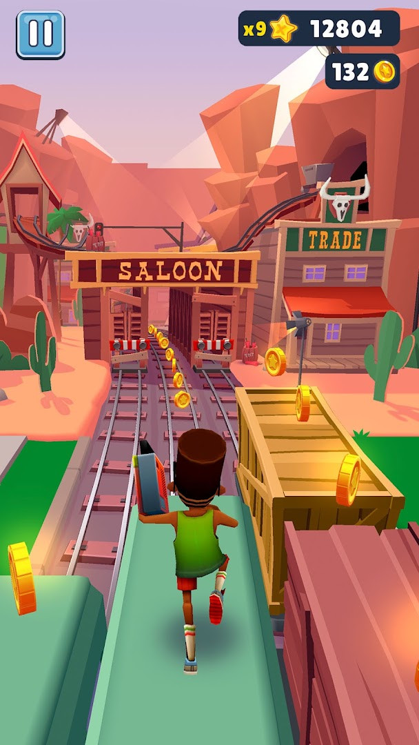 Subway Surfers paint powered jetpack lifting a character into the air