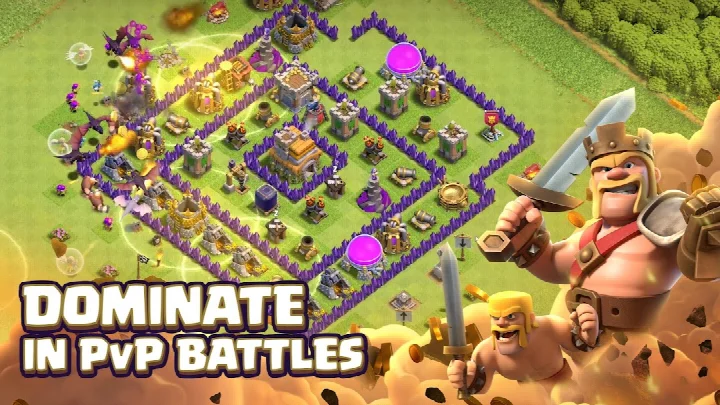 Clash of Clans Clan Wars battle between two clans