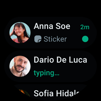 WhatsApp Messenger contact picker for starting a new end-to-end encrypted chat