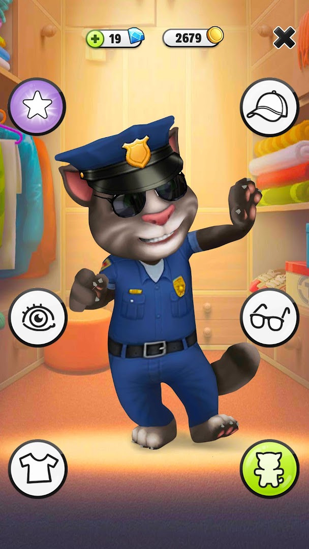 My Talking Tom travel screen displaying destinations to explore