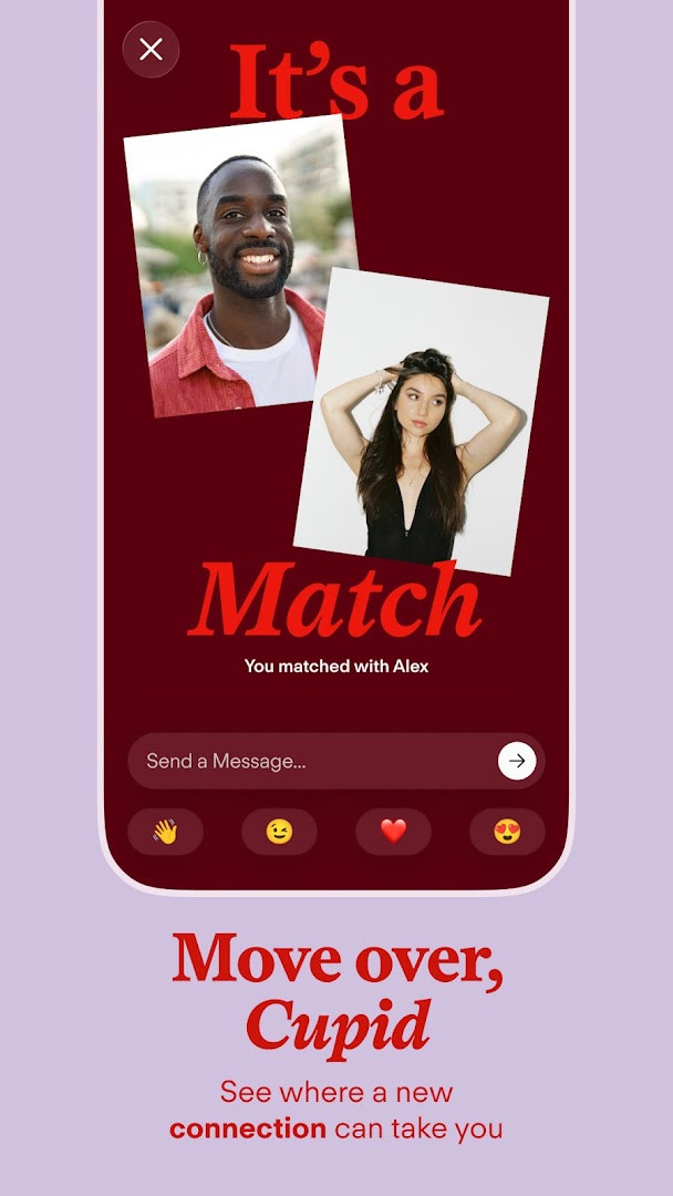 Tinder Dating App profile setup screen with photo and interests