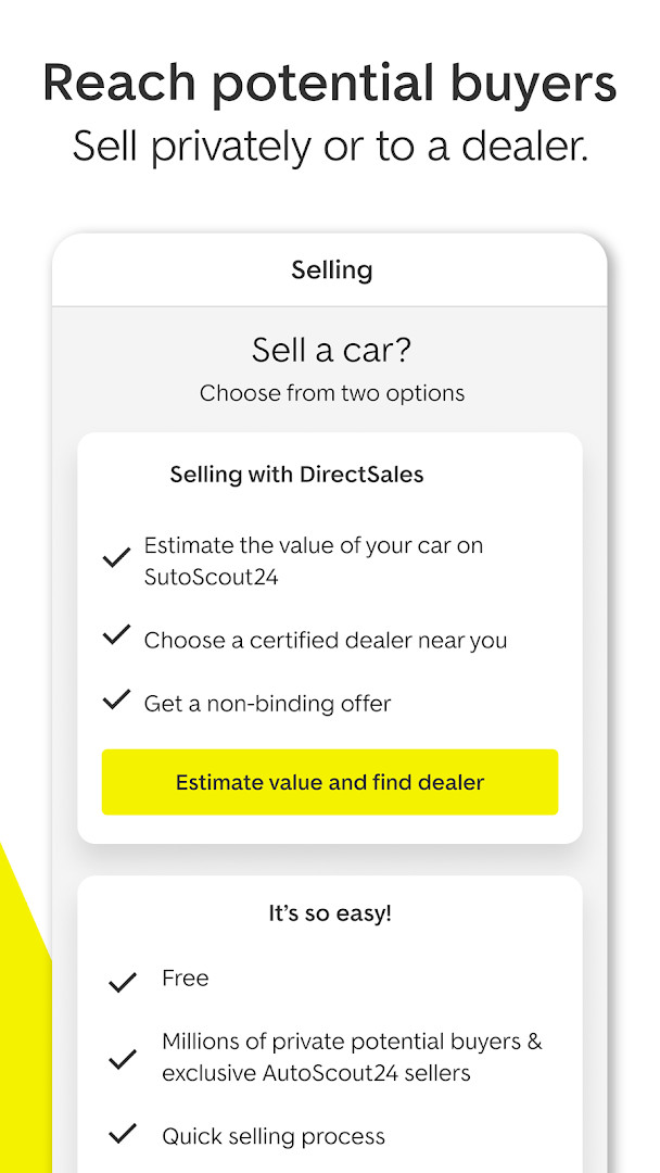 AutoScout24 chat screen for contacting a vehicle seller