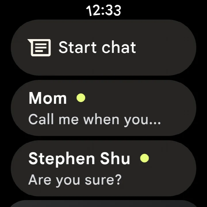 Google Messages compact layout demonstrating its small 9 MB download size