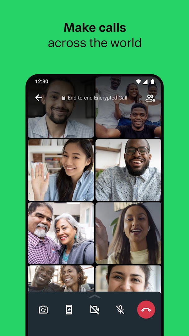 WhatsApp Messenger group chat where members exchange messages, photos and documents
