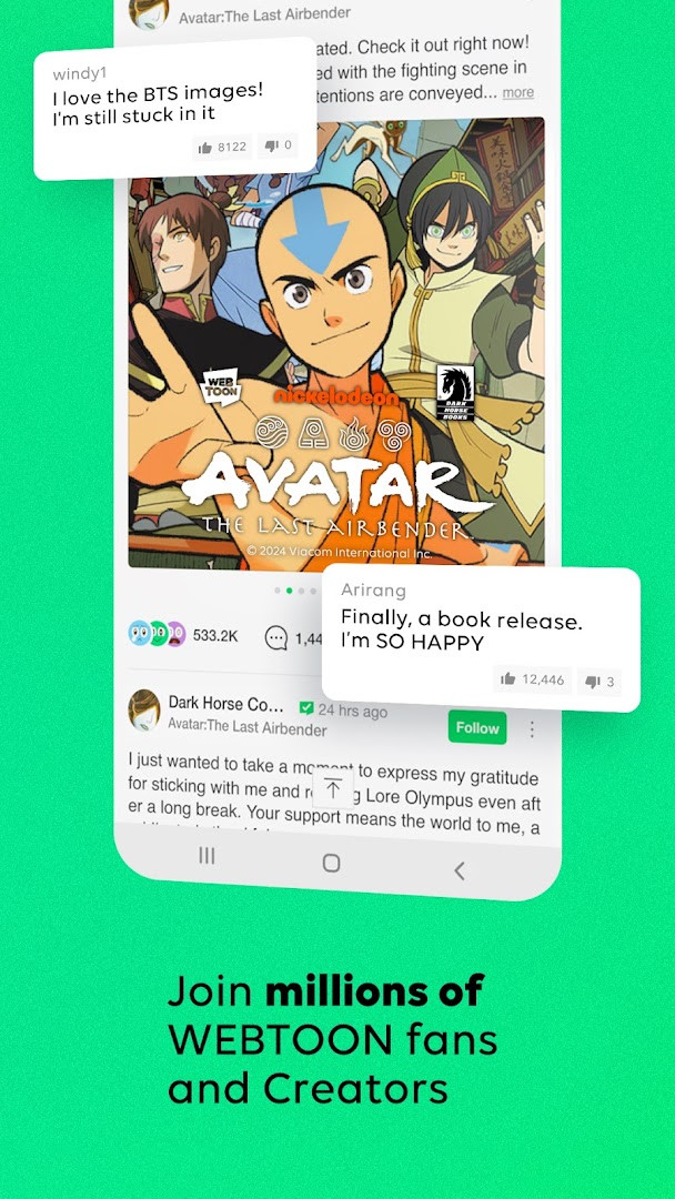 WEBTOON coin purchase screen offering premium and early access options.