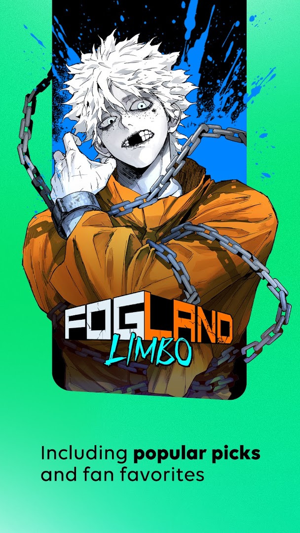 WEBTOON series detail page with subscribe button and episode list.